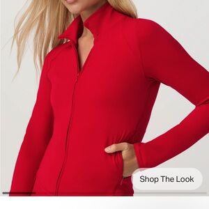 NWT Vuori “All the Feels” Full zip in Cherry Red; Size XS